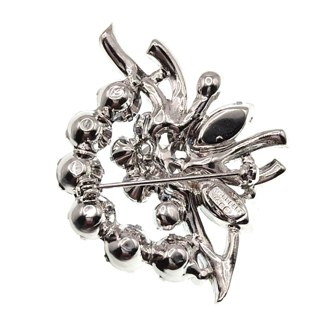 Eisenberg Sapphire Blue Rhinestones Brooch