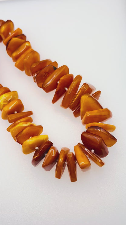 Vtg Baltic Amber Butterscotch Necklace 24"
